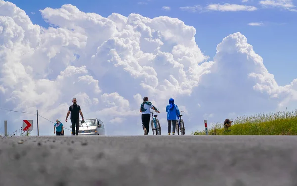 Kizilcahamam Ankara Turkey June 2020 Photographers Taking Photo Road Two — 스톡 사진