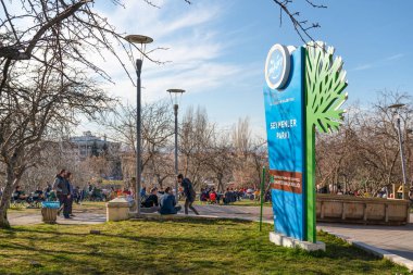 Ankara / Türkiye - 07 Mart 2020: Segmenler Parkı ile Ankara Manzarası