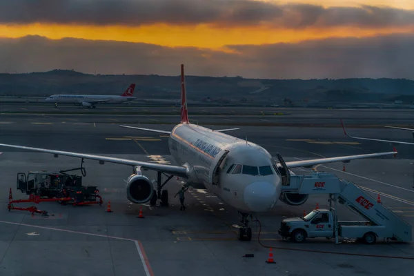 Estambul Turquía Octubre 2019 Servicios Tierra Del Aeropuerto Operaciones Taxi — Foto de Stock