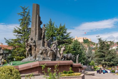 Kastamonu / Türkiye - 04 Ağustos 2019: Kastamonu şehir merkezi (şehir merkezi).
