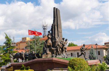 Kastamonu / Türkiye - 04 Ağustos 2019: Kastamonu şehir merkezi (şehir merkezi).