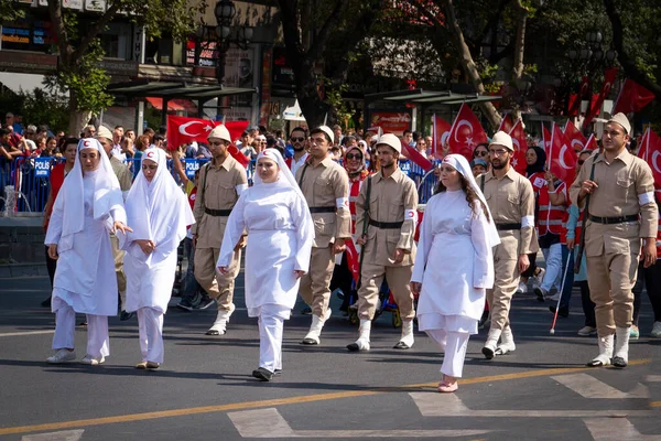 Ankara Turkije Augustus 2019 Rode Halve Maan Verpleegsters Ottomaanse Soldaten — Stockfoto