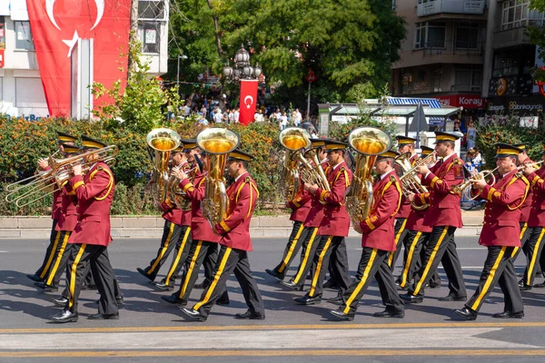 Ankara Turkije Augustus 2019 Turkse Militaire Fanfare Parade Tijdens Zafer — Stockfoto