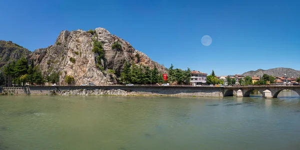 Blick Auf Die Stadt Amasya Türkei Schöne Flusslandschaft Und Amasya — Stockfoto