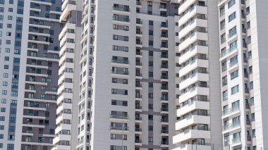 Üst üste modern apartmanlar. Ankara, Türkiye.