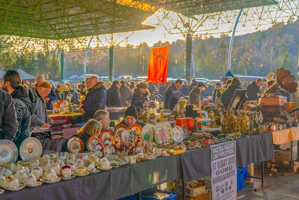 Ankara Turcja Luty 2019 Różne Antyczne Słoiki Dzbany Dzbany Pchlim — Zdjęcie stockowe