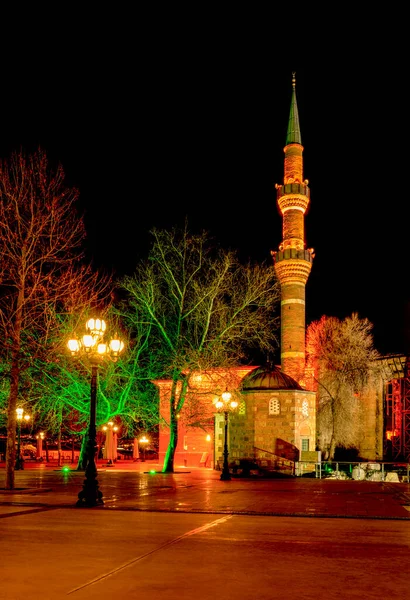 Ankara Turquía Marzo 2019 Mezquita Haci Bayram Noche — Foto de Stock