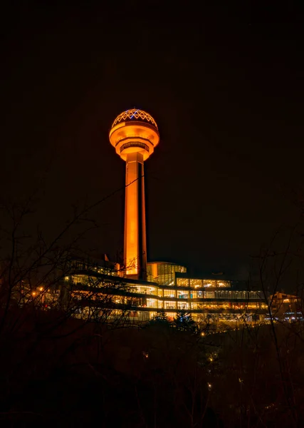 Ancara Turquia Março 2019 Torre Atakule Com Shopping Center Atakule — Fotografia de Stock