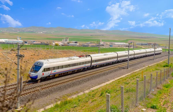 Polatli Ankara Turkiet Januari 2019 Höghastighetståg Yuksek Hizli Tren Yht — Stockfoto