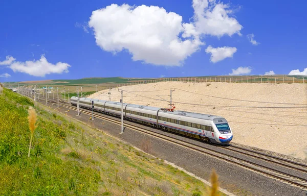 Polatli Ankara Turkiet Januari 2019 Höghastighetståg Yuksek Hizli Tren Yht — Stockfoto