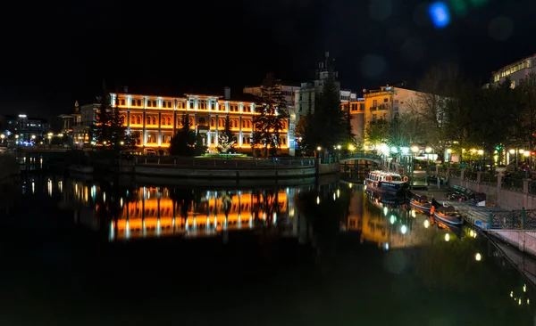 Eskisehir Turkey April 2019 View City Centre Porsuk River Night — 图库照片