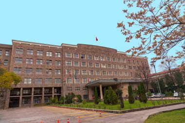 Ankara / Türkiye-01 Aralık 2018: Sihhiye Neigboorhod 'da bulunan Ankara Üniversitesi' nde Dil, Tarih ve Cografya Fakultesi 'nde Dil, Coğrafya Fakultesi Fakültesi