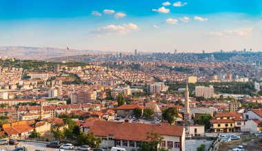 Ankara / Türkiye - 08 Eylül 2018: Ankara Kalesi 'nden şehir manzarası