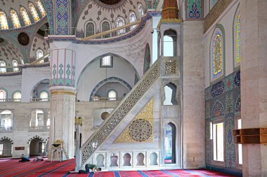 Ankara / Türkiye - 2 Haziran 2018: Kocatepe Camii İçişleri