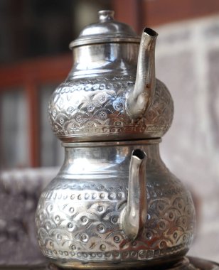 Otantik bakır çaydanlık