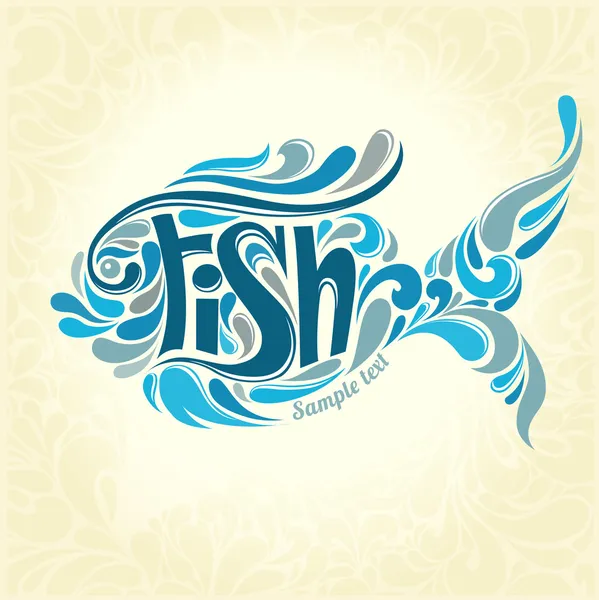 Design criativo de peixe —  Vetores de Stock