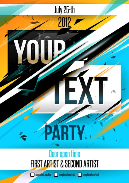 Party poster template. — Stock Vector