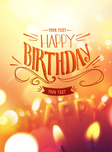 Diseño de tarjeta de cumpleaños — Vector de stock