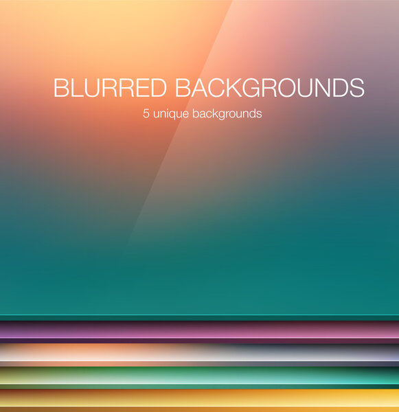 5 vector blurred backgrounds