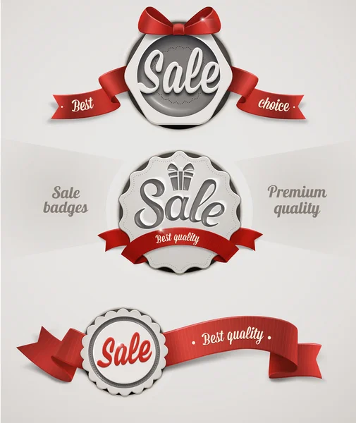 Vector sale badges — Stock Vector