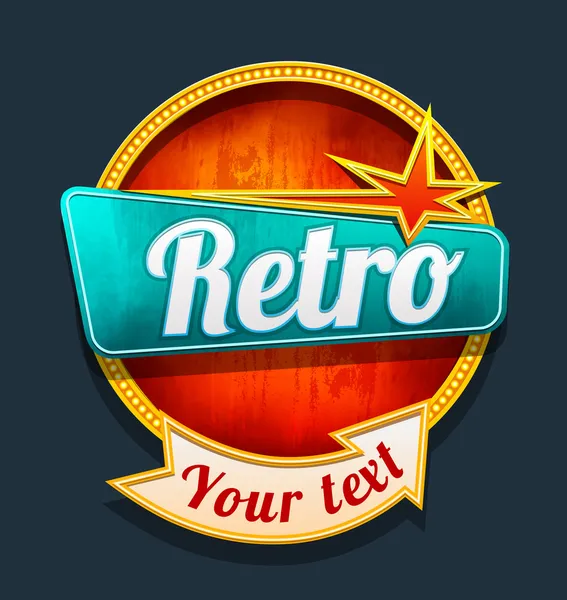 Retro motel tecken. — Stock vektor