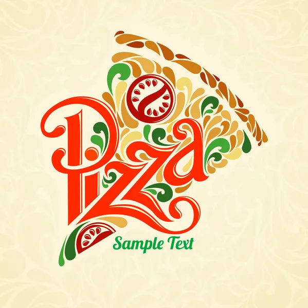 Plantilla de diseño de pizza — Vector de stock