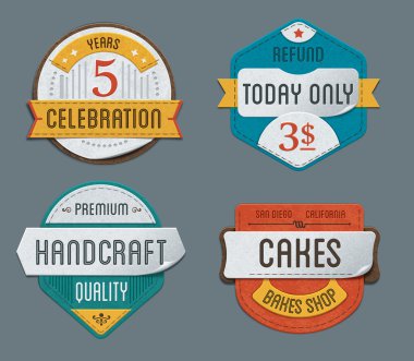 vektör Etiketler kümesi