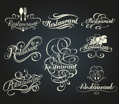 Vintage tarzı Restoran Menü tasarımları