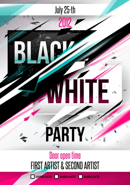 Party poster template. — Stock Vector