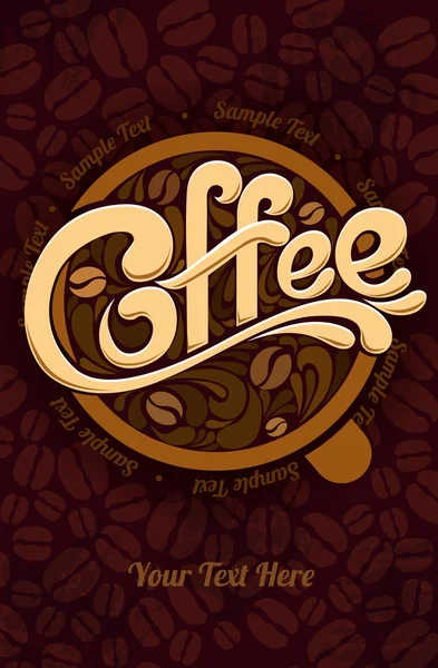 Plantilla de diseño café — Vector de stock