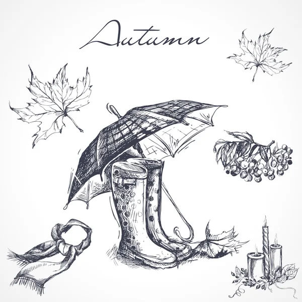 Autumn design elements — Stock Vector