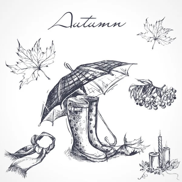 Éléments de design automne — Image vectorielle