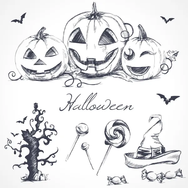 Halloween design elements — Stock Vector