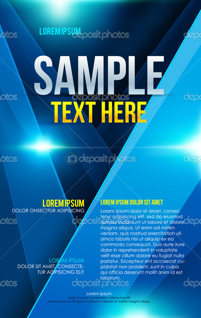 Abstract blue poster. Stock Vector by ©best_works 38990173