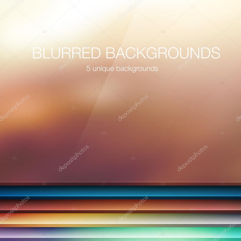 5 vector blurred backgrounds