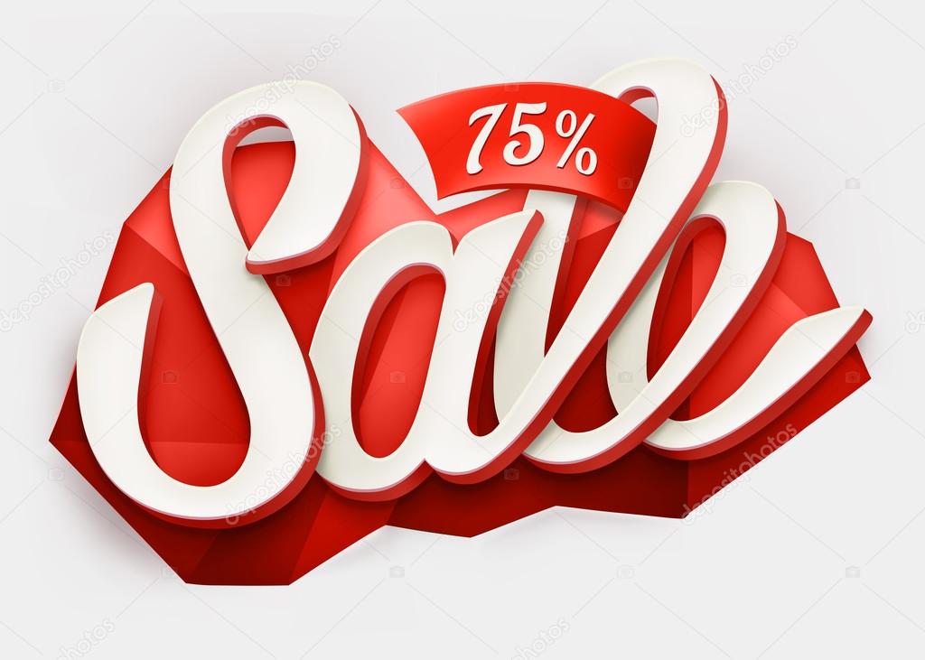 Sale typography background.