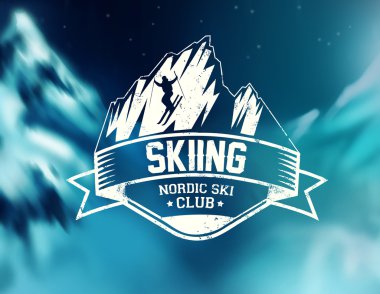 Kayak vektör etiketi