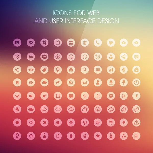 Set van iconen voor web- en user interface design — Stockvector