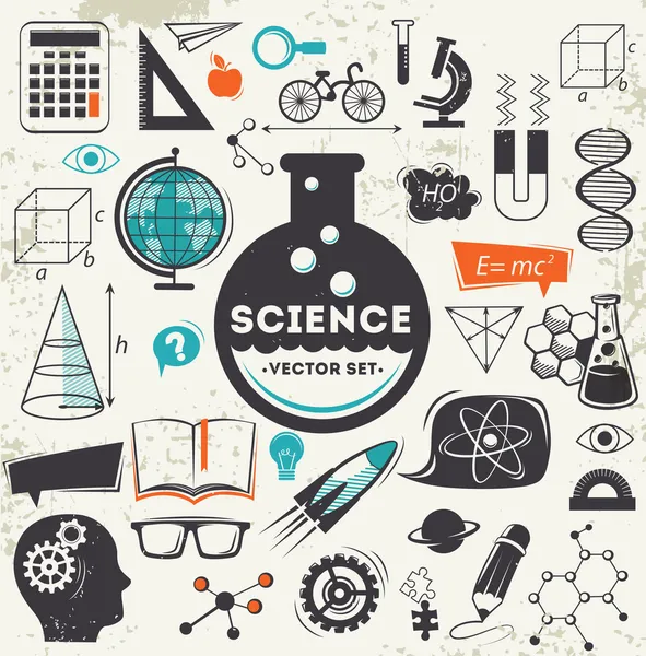 Science icons set — Stock Vector