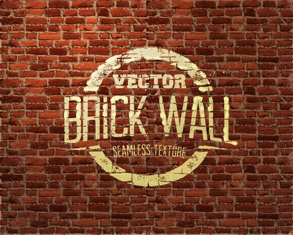 Brick wall seamless vector pattern — Stock Vector