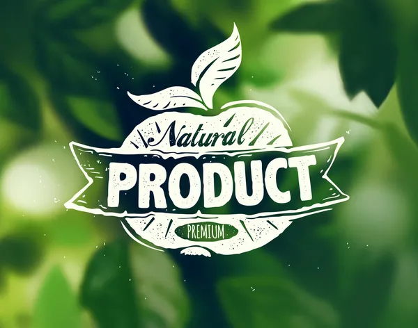 Cartel de productos naturales — Vector de stock