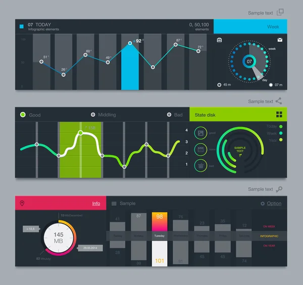 kullanıcı arabirimi için kullanılan çeşitli öğeleri kümesi