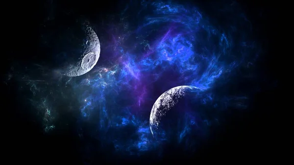 Planètes Galaxy Science Fiction Fond Écran Beauté Cosmos Espace Profond — Photo