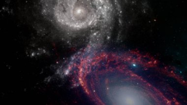 Bilim kurgu duvar kağıdı. Derin uzayın güzelliği. Arkaplan için renkli grafikler, su dalgaları, bulutlar, gece gökyüzü, evren, galaksi gibi