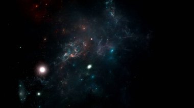 Bilim kurgu duvar kağıdı. Derin uzayın güzelliği. Arkaplan için renkli grafikler, su dalgaları, bulutlar, gece gökyüzü, evren, galaksi gibi