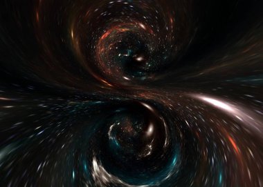 Bilim kurgu duvar kağıdı. Derin uzayın güzelliği. Arkaplan için renkli grafikler, su dalgaları, bulutlar, gece gökyüzü, evren, galaksi gibi