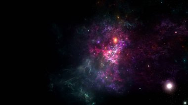 Kara delik, gezegenler ve galaksi, bilim kurgu duvar kağıdı. Derin uzayın güzelliği. Evrende milyarlarca galaksi Kozmik sanat arka planında