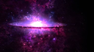 Kara delik, gezegenler ve galaksi, bilim kurgu duvar kağıdı. Derin uzayın güzelliği. Evrende milyarlarca galaksi Kozmik sanat arka planında