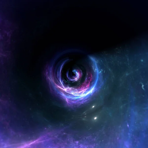 Planety Galaktyka Wszechświat Horyzont Zdarzeń Osobliwość Olbrzymia Promieniowanie Hawkinga Teoria — Zdjęcie stockowe
