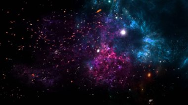 Evren tüm mevcut madde ve uzay bir bütün olarak kabul evrenin. Uzay keşfi güzelliği gösteren uzaysal gezegenler, yıldızlar ve galaksiler ile sahne.